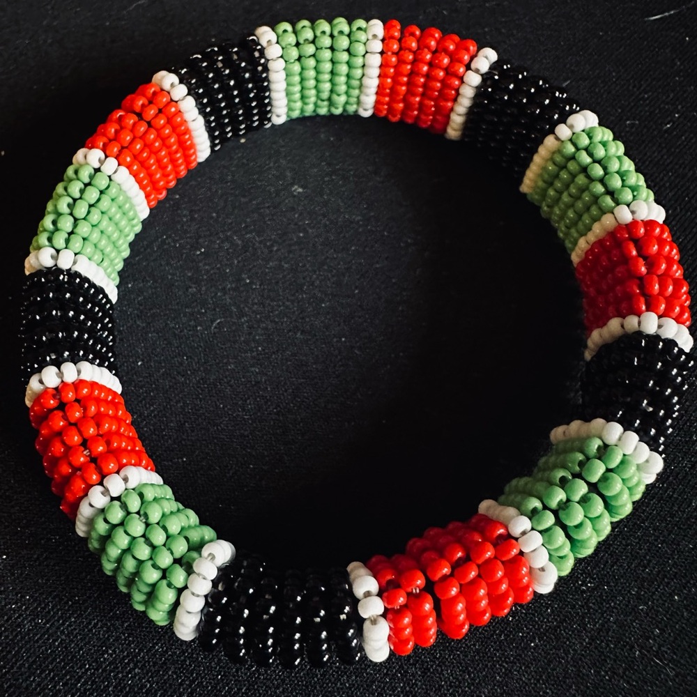 African Multicolor Beaded Bracelet